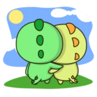 💗 carino, cartone animato, animale, kawaii, amicizia whatsapp sticker