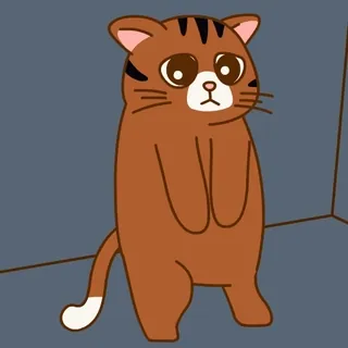 😞 cat, sad, animal, cartoon, cute telegram sticker