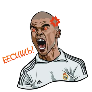 🤬 Zinedine Zidane sepak bola, olahraga, marah, Zidane, Real Madrid telegram sticker