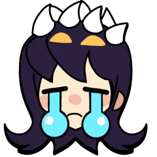 😭 huilen, verdrietig, tranen, anime, cartoon telegram sticker