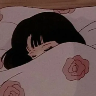 😴 anime, ngủ, cô gái, giường, hoạt hình, thư giãn, dễ thương telegram sticker