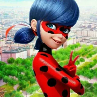 🤩 Ladybug Miraculous: Tales of Ladybug & Cat Noir ladybug, miraculous ladybug, cartoon, superhero, anime, peace sign whatsapp sticker