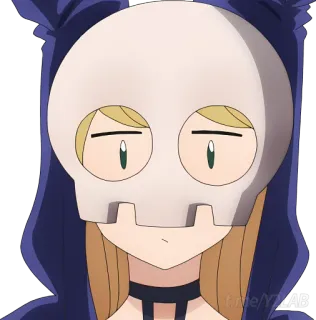😐 Аниме, Персонаж, Маска, Девушка, Толстовка, Манга telegram sticker