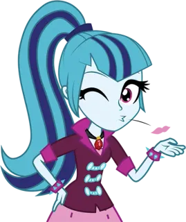 😘 Sonata Dusk My Little Pony: Equestria Girls การ์ตูน, อนิเมะ, โพนี่, Equestria Girls, โซนาต้า ดัสค์ telegram sticker