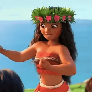 😁 Moana モアナ, ディズニー, アニメ, 海, 女の子, プリンセス, アニメーション whatsapp sticker
