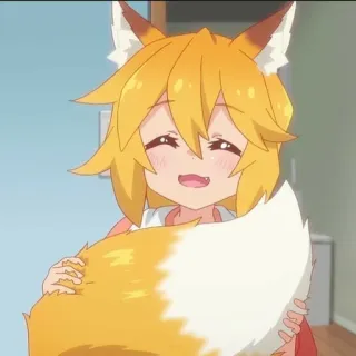 ⛩️ Senko Helpful Fox Senko-san Anime, Renard, Senko, Mignon, Queue, Réconfortant whatsapp sticker