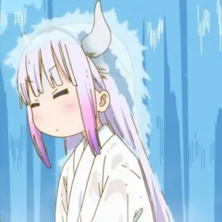☁️ Kanna Kamui Miss Kobayashi's Dragon Maid Anime, Drago, Kanna Kamui, Kawaii, Manga, Carino telegram sticker