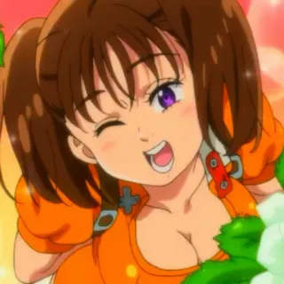 😉 Diane Seven Deadly Sins Аниме, Мультфильм, Женщина, Персонаж, Семь смертных грехов, Диана telegram sticker