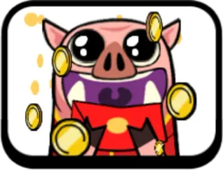 💰 cochon, argent, dessin animé, pièces telegram sticker