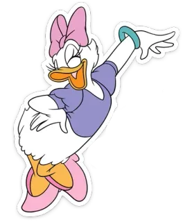 👀 Daisy Duck Kartun, Stiker, Disney, Daisy Duck, Karakter whatsapp sticker