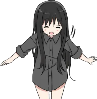 ☺️ Anime, Dziewczyna, Słodkie, Manga, Kreskówka telegram sticker