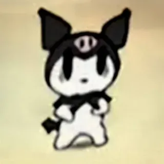 🧦 Kuromi カートゥーン, アニメ, クロミ, キャラクター, かわいい, サンリオ whatsapp sticker