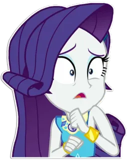 😟 Rarity My Little Pony, Equestria Girls, Desenho animado, Animação, Personagem telegram sticker