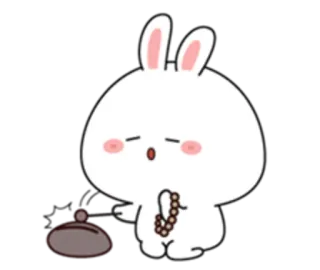 👿 토끼, 귀여운, 카와이, 애니메이션, 만화 telegram sticker