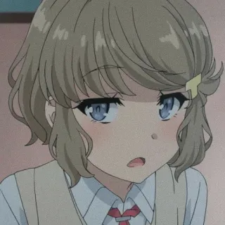 😒 Anime, Fille, Mignon, Uniforme scolaire telegram sticker
