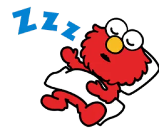 💤 Elmo Sesame Street ZZZ Elmo, Sesamstraße, Schlaf, schlafen, zzz, Cartoon whatsapp sticker