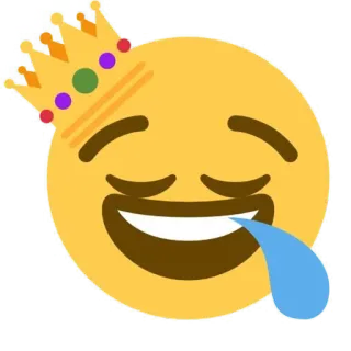 👸 emoji, face, crown, drool, king, expression telegram sticker