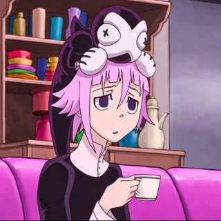 ☕ Medusa Gorgon Soul Eater anime, witch, gorgon, villain, purple hair telegram sticker
