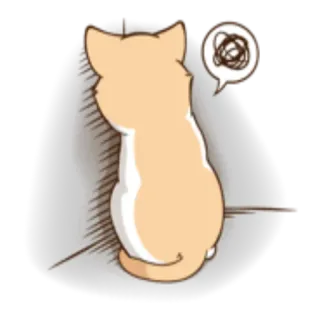 🤔 anjing, berpikir, kartun, imut, bingung, hewan telegram sticker