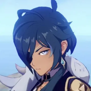 🏮 Kaeya Genshin Impact Kaeya, Genshin Impact, personnage animé, jeu vidéo, masculin whatsapp sticker