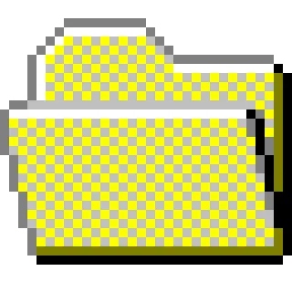 💾 folder, ikona, komputer, żółty, plik, pixel art telegram sticker