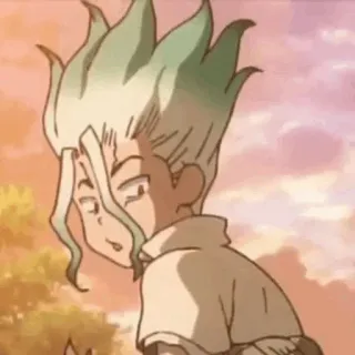⏱ Senku Ishigami Dr. Stone anime, cartoon, dr. stone, senku ishigami telegram sticker