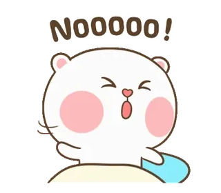 🙅♂ NOOOOO! ours, mignon, triste, déçu, expression, non whatsapp sticker