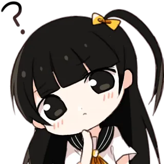 🧐 Anime, Dziewczyna, Palec, Słodkie, Chibi whatsapp sticker
