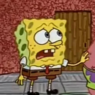 😅 Spongebob Spongebob Squarepants การ์ตูน, สพันจ์บ็อบ, สีหน้า, เศร้า telegram sticker