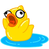 Уточка Клюква @FOXDIZIGNERLIFE telegram stickers