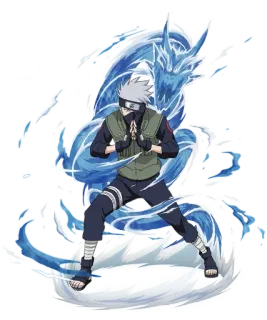 🐉 Kakashi Naruto 카카시, 나루토, 애니, 닌자, 만화, 물 드래곤 telegram sticker