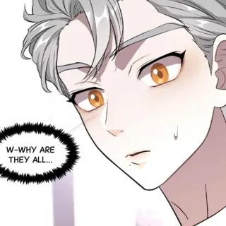 🌑 W-WHY ARE THEY ALL... anime, character, expression, worried telegram sticker
