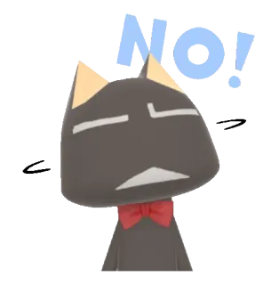 🙅‍♀️ NO! gatto, cartone animato, disapprovazione, carino, no telegram sticker
