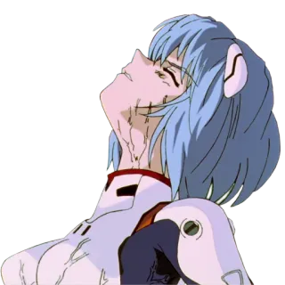 😳 Rei Ayanami Neon Genesis Evangelion Rei Ayanami, Anime, Neon Genesis Evangelion, Personagem, Triste, Emocional whatsapp sticker