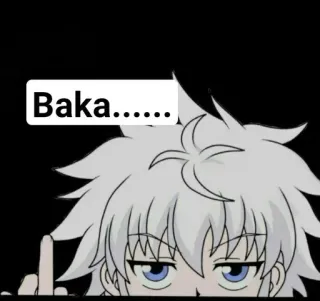 🐚 Baka...... Baka, Anime, Dito medio, Offensivo, Maleducato, Insulto telegram sticker