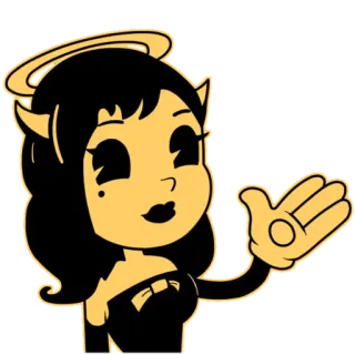 👋 Alice Angel Bendy and the Ink Machine Desenho animado, Alice Angel, Bendy and the Ink Machine, Demônio, Anjo telegram sticker