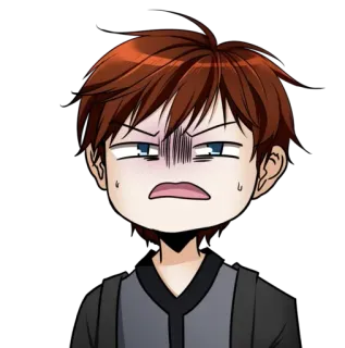 😫 Animé, Manga, Colère, Agacé, Expression telegram sticker