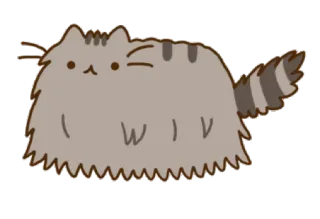 🐱 Pusheen kat, schattig, cartoon, kawaii, sticker, dier telegram sticker