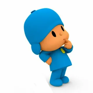 🤔 Pocoyo cartoon, kind, blauw, personage telegram sticker