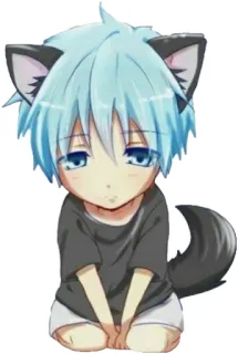 🐶 anime, chibi, wolf, kawaii, cute telegram sticker