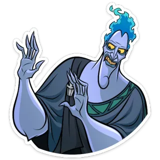 🤢 Hades Hercules disney, cartoon, villain, evil, underworld whatsapp sticker