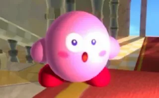 😮 Kirby nintendo, gra wideo, różowy, słodki telegram sticker