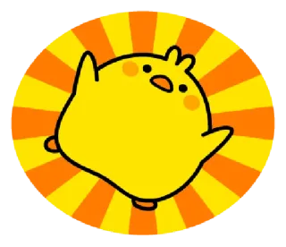 🐥 poulet, oiseau, animal, mignon, jaune, dessin animé, poussin whatsapp sticker
