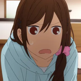 📚 Anime, Menina, Surpresa, Desenho animado telegram sticker