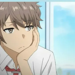 ☕️ Sakuta Azusagawa Rascal Does Not Dream of Bunny Girl Senpai anime, character, sakuta, azusagawa, rascal does not dream of bunny girl senpai telegram sticker