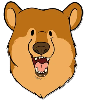 😃 熊, 卡通, 动物, 可爱, 插图 telegram sticker