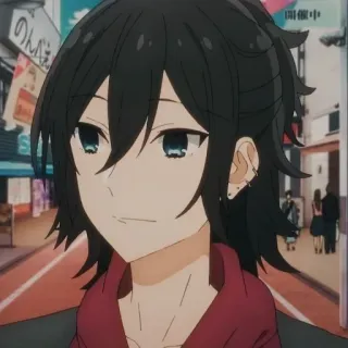 🖤 Izumi Miyamura Horimiya 动漫, 角色, 堀与宫村, 宫村伊澄 telegram sticker