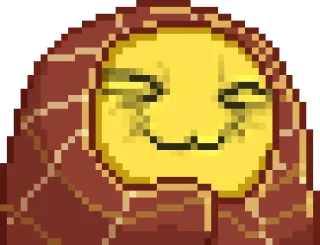☺️ эмодзи, улыбка, смешной, пиксель арт, желтый, плед telegram sticker