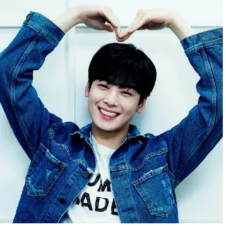 😍 Cha Eun-woo kpop, idol, chanteur, acteur, astro, coeur, mignon whatsapp sticker