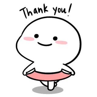 🙇‍♀️ Thank you! cute, thank you, simple, character, white telegram sticker